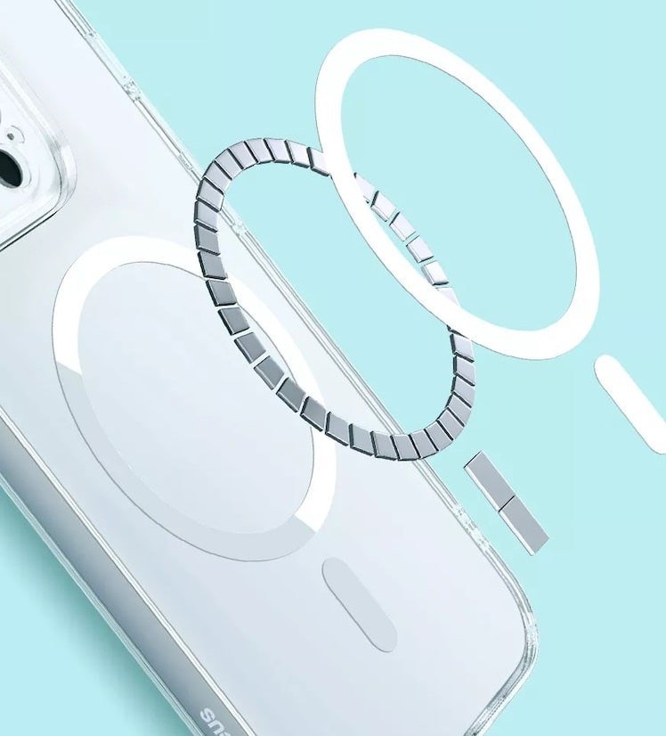 Чехол Baseus Crystal Magnetic для iPhone 14 Plus (+ стекло)