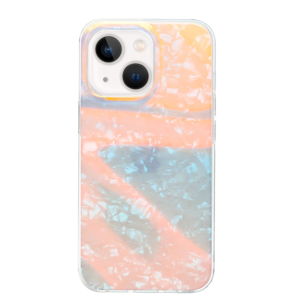 Чехол PQY Epoxy для iPhone 13 Розовый 