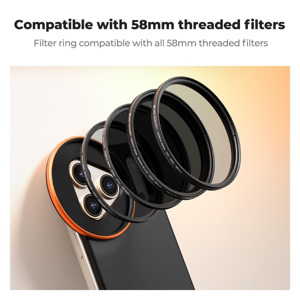 Держатель светофильтра K&F Concept MagSafe для iPhone 17 Pro Max