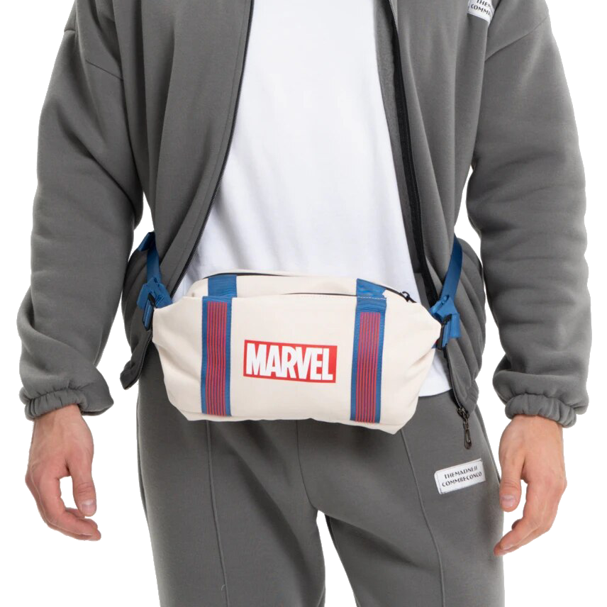 Сумка поясная 90 Points NinetyGo Marvel Casual Crossbody Chest Bag Бежевая