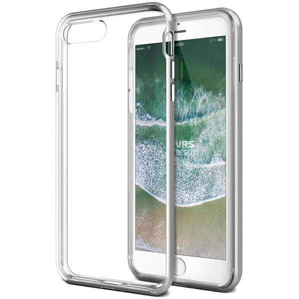 Чехол VRS Design New Crystal Bumper для iPhone 7/8 Plus Серебро 