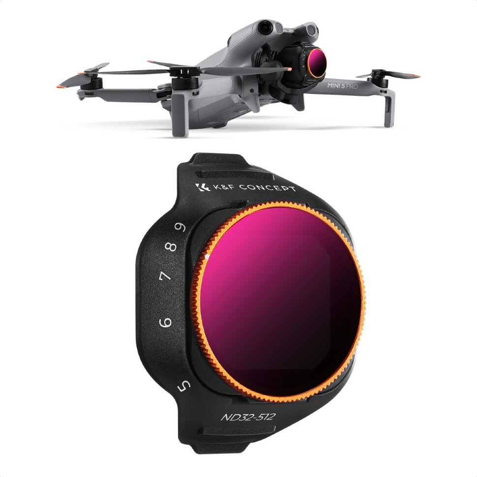 Светофильтр K&F Concept ND32-512 для DJI Mini 5 Pro