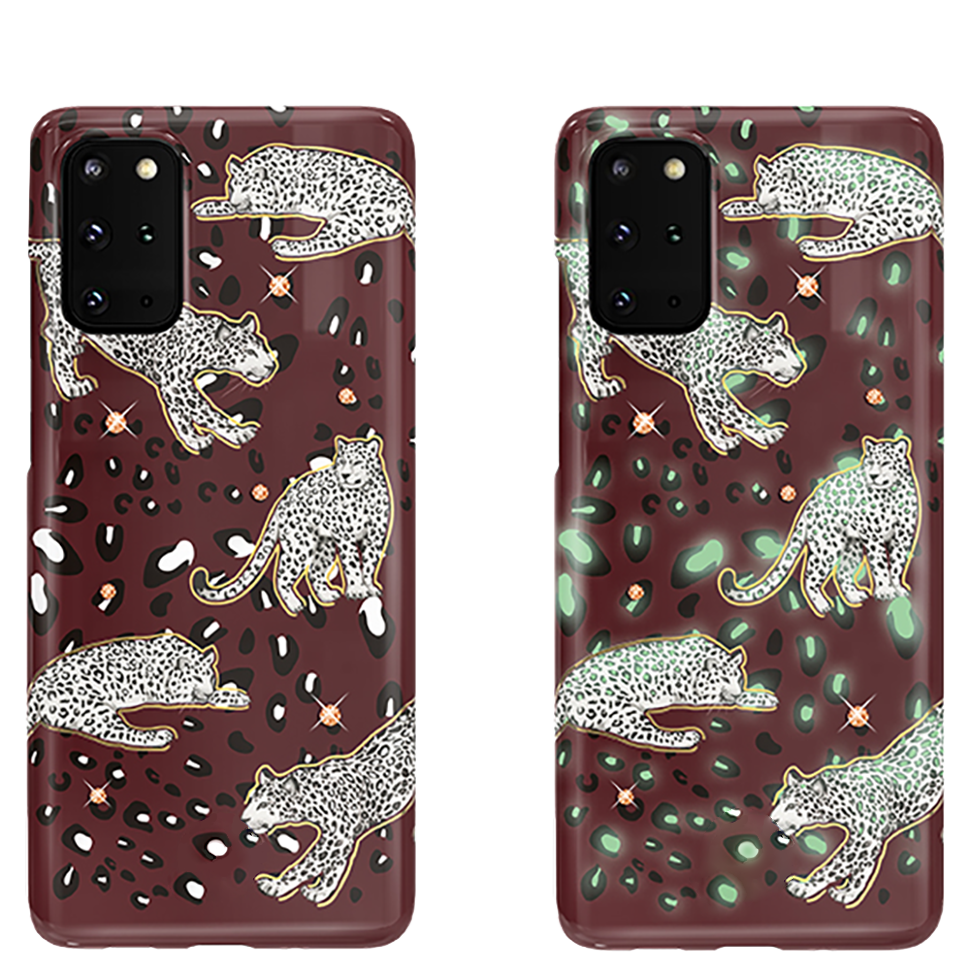 Чехол PQY Spring для Galaxy S20 Plus Red Leopard 