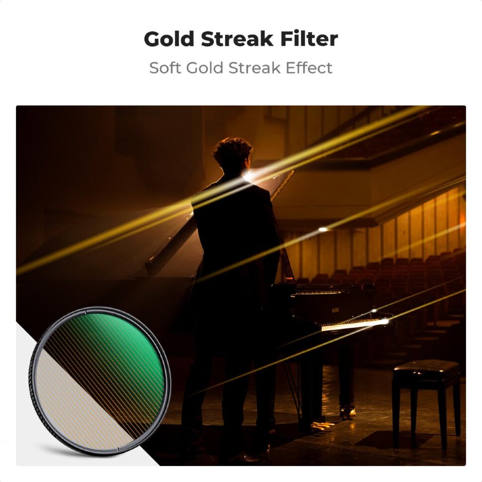 Светофильтр K&F Concept Nano-X MRC Gold Streak 49мм