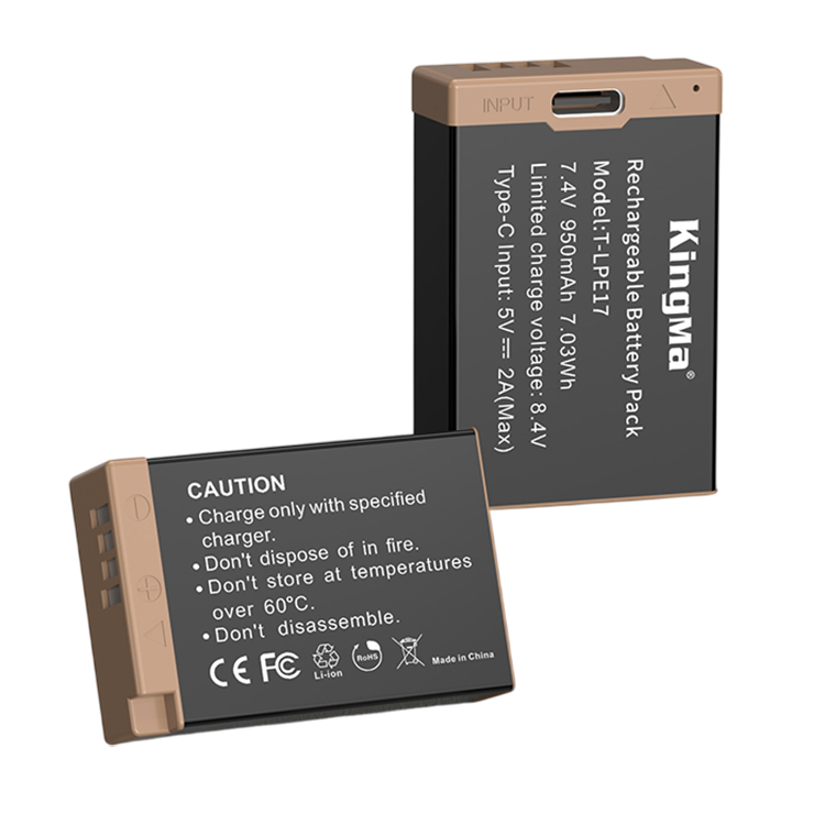 Аккумулятор KingMa LP-E17 Type-C 950мАч