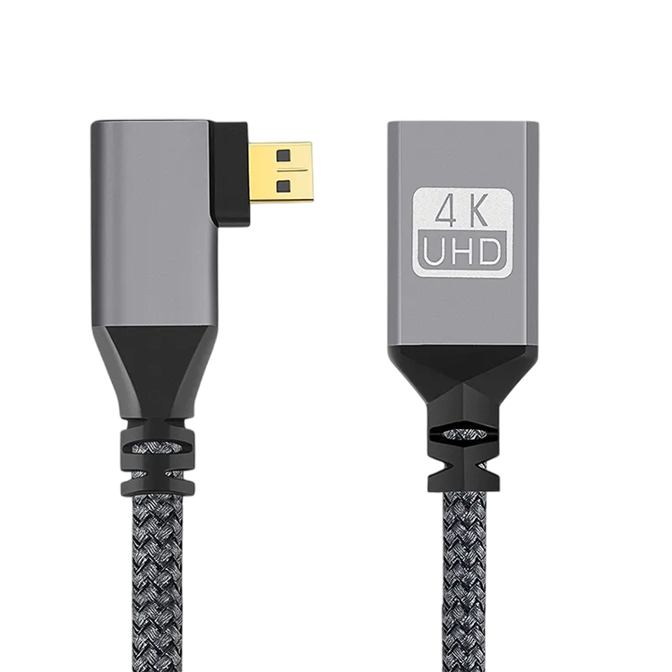 Кабель угловой правый Digitalfoto Micro HDMI - HDMI Extension 20см