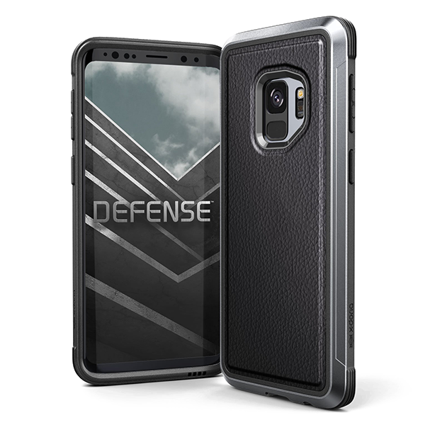 Чехол X-Doria Defense Lux для Galaxy S9 Чёрная кожа 