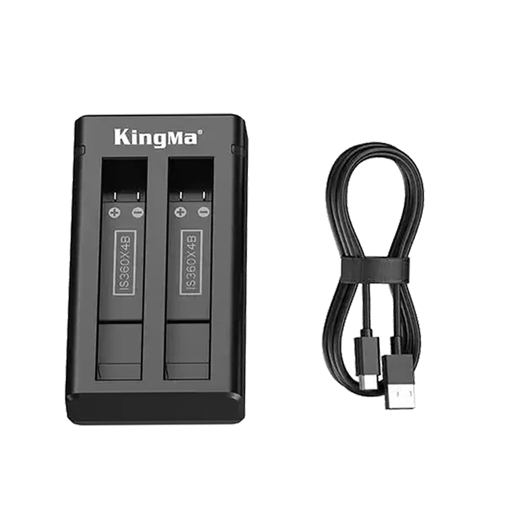 Зарядное устройство двойное KingMa BM066 для аккумуляторов Insta360 X4