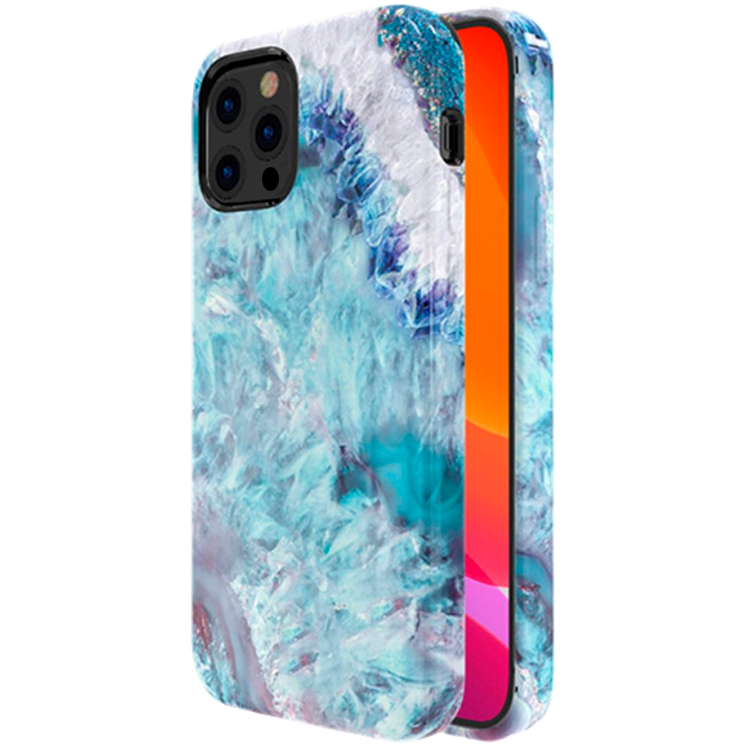 Чехол PQY Agate для iPhone 12 Pro Max Голубой 