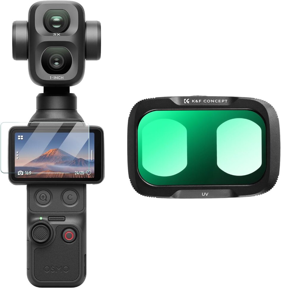 Светофильтр K&F Concept UV для DJI Osmo Pocket 4P (Plastic Version)