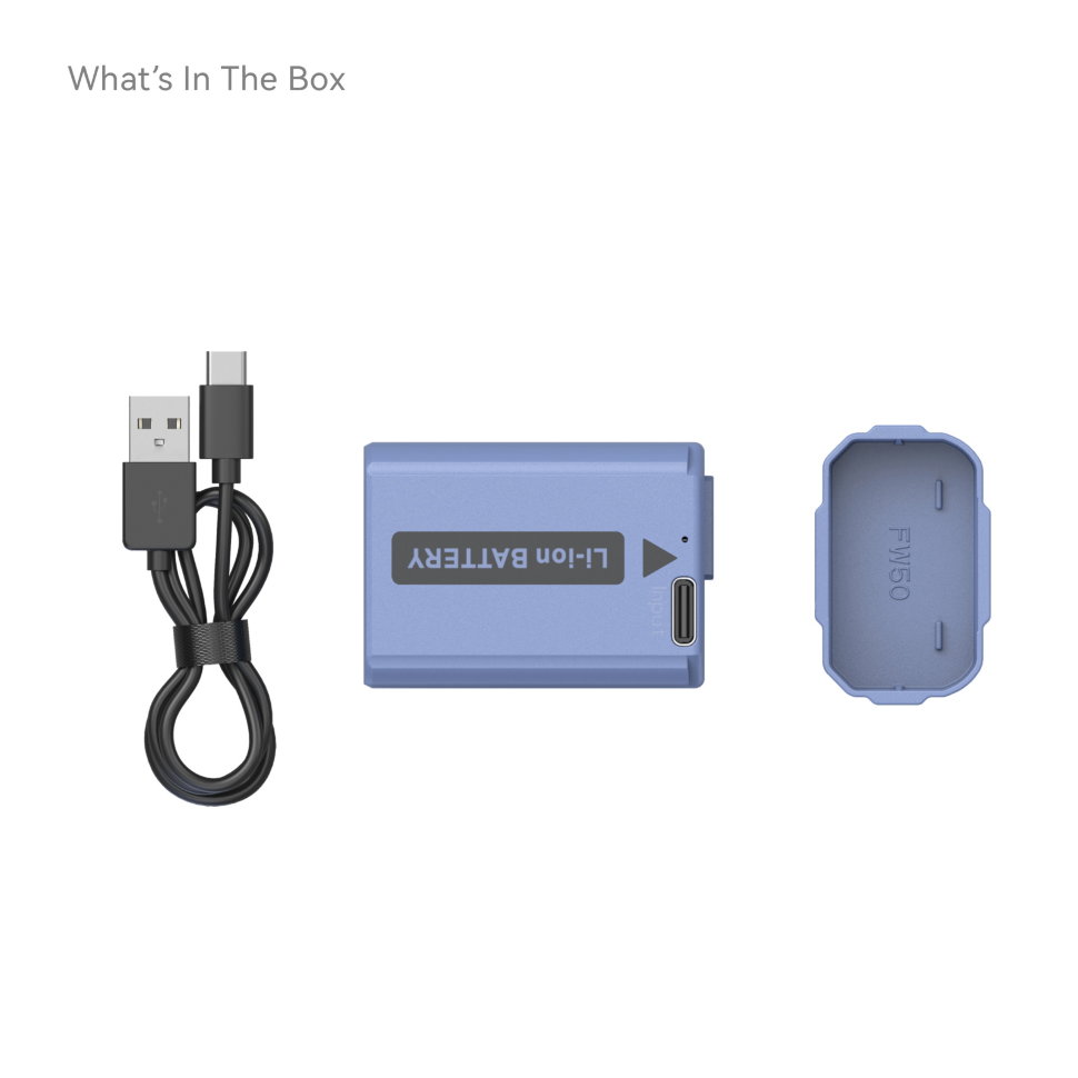 Аккумулятор SmallRig 4330 NP-FW50 Type-C Синий