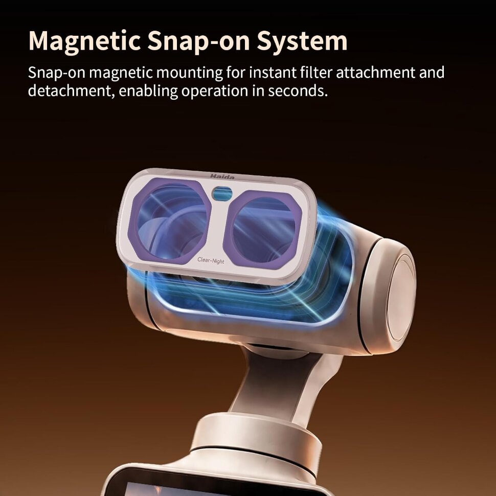 Комплект светофильтров Haida NanoPro Magnetic ND для Insta360 Luna Ultra (3шт) Чёрный