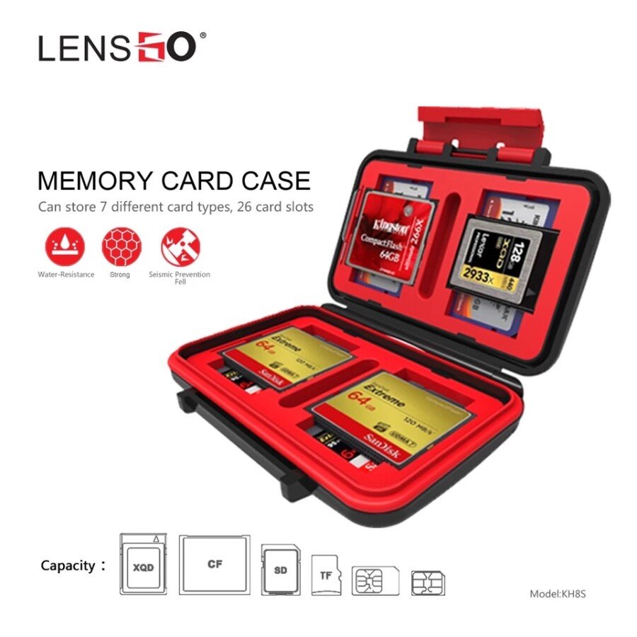 Кейс для карт памяти LensGo KH8S Чёрный