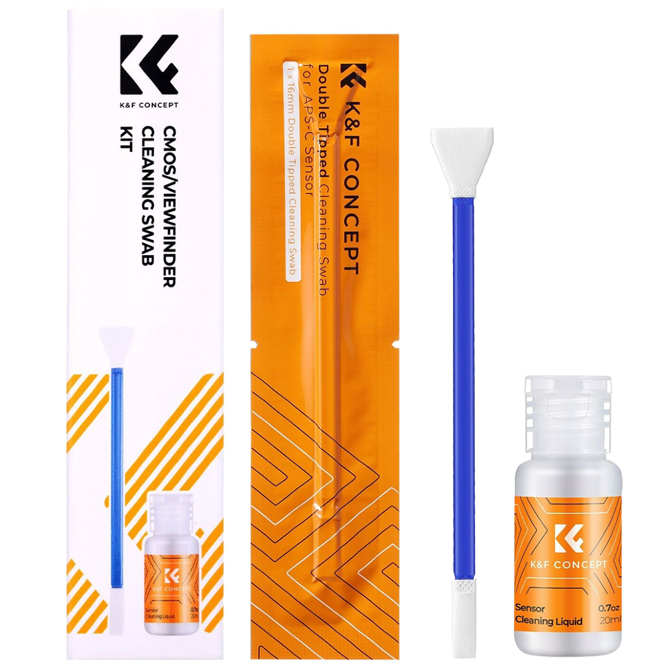 Набор для очистки матрицы K&amp;F Concept APS-C Cleaning Swab 5шт + жидкость 20мл preOrder=07.10.2026