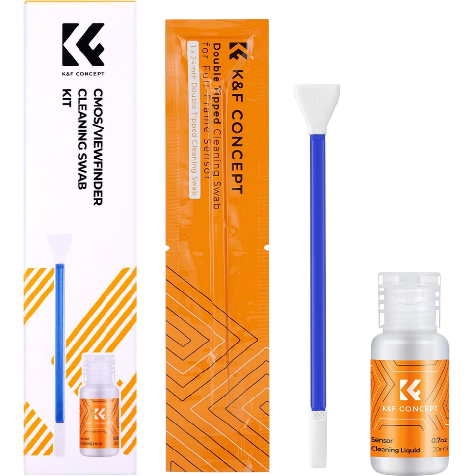 Набор для очистки матрицы K&amp;F Concept FullFrame Cleaning Swab 5шт + жидкость 20мл preOrder=07.10.2026