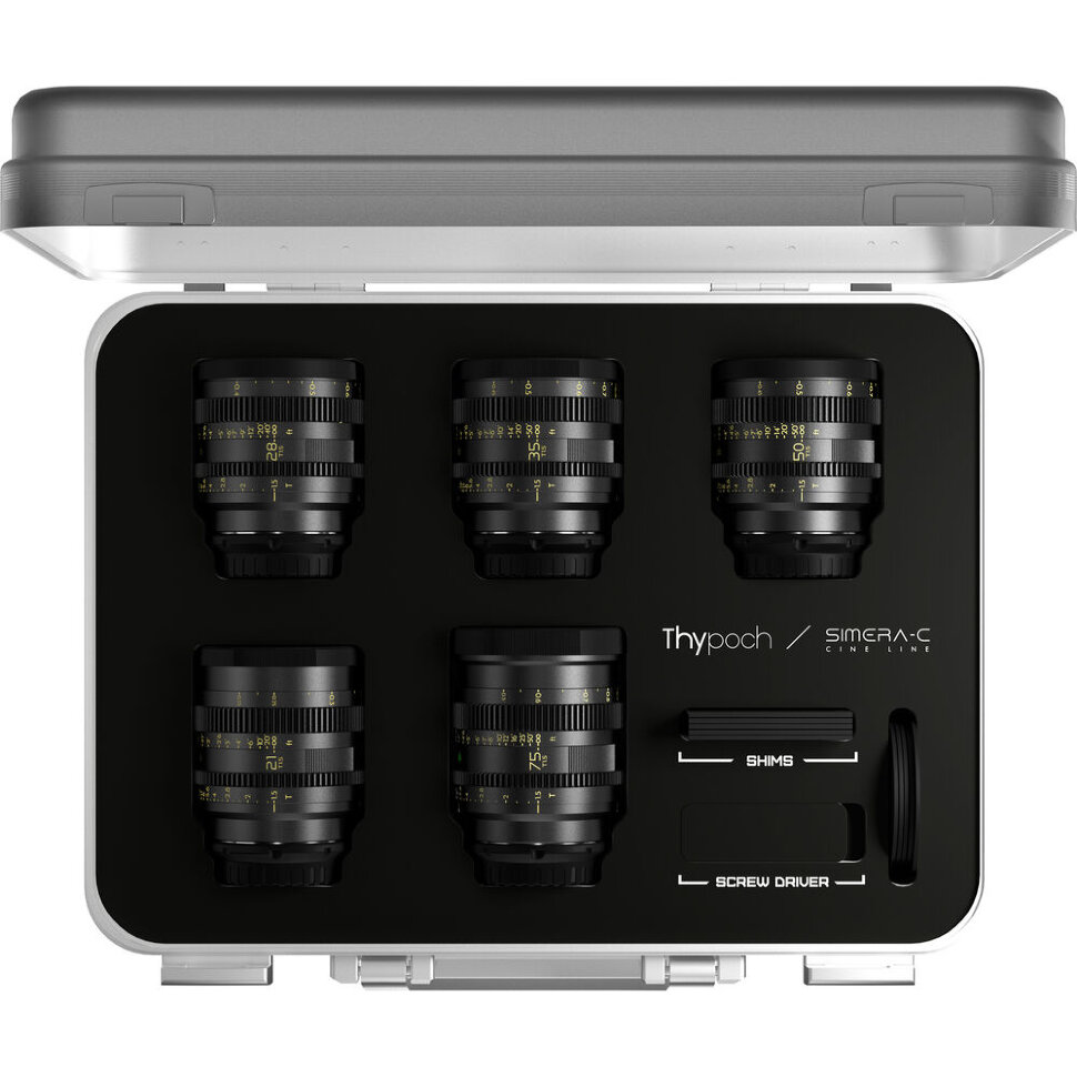 Комплект объективов Thypoch Simera-C 21/28/35/50/75mm T1.5 E-mount (5шт)