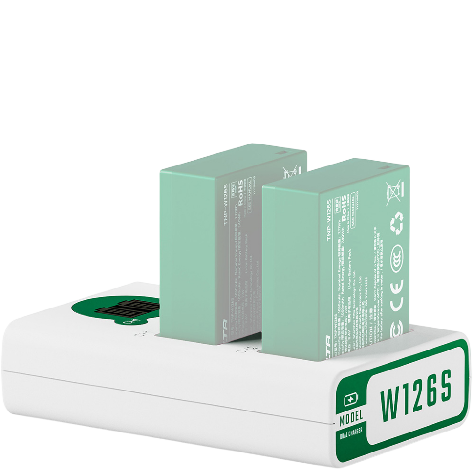 Зарядное устройство Tilta Battery Charger для NP-W126S Зелёное 