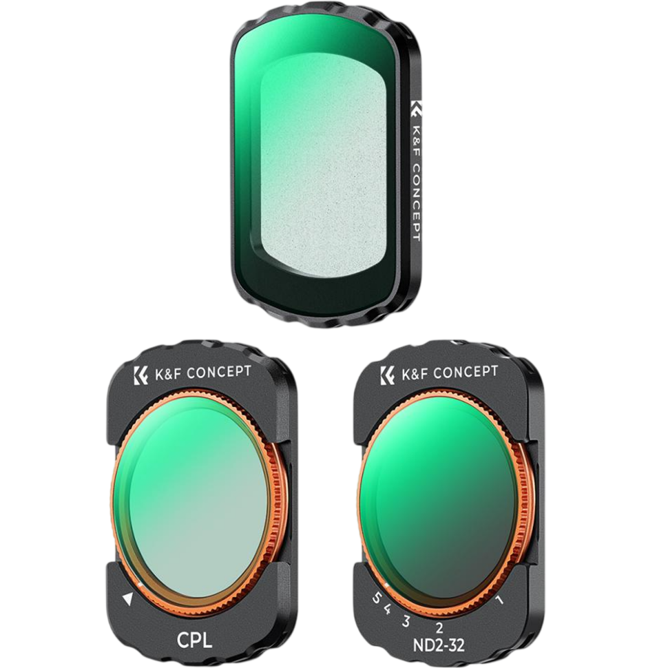 Комплект светофильтров K&amp;F Concept CPL + Black Mist 1/4 + ND2-32 для DJI Osmo Pocket 3/4 (3шт) preOrder=07.10.2026
