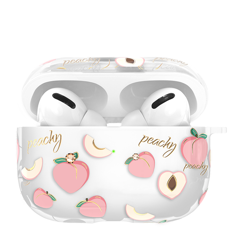 Чехол PQY Fruit для Apple Airpods Pro Peach 