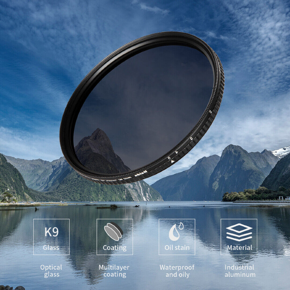 Светофильтр Haida PROII VND (1.5 – 5.0 Stop) 62мм