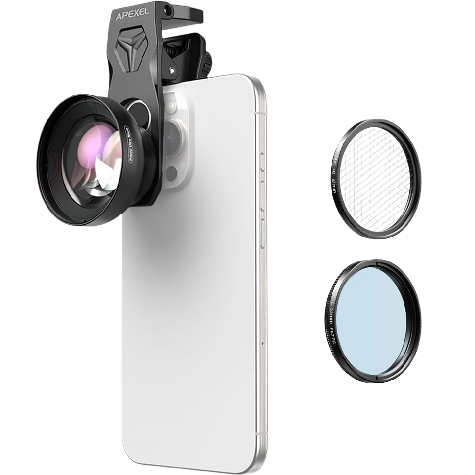 Объектив Apexel 100mm Ultra Macro + CPL, Star 6 для смартфона preOrder=23.10.2026