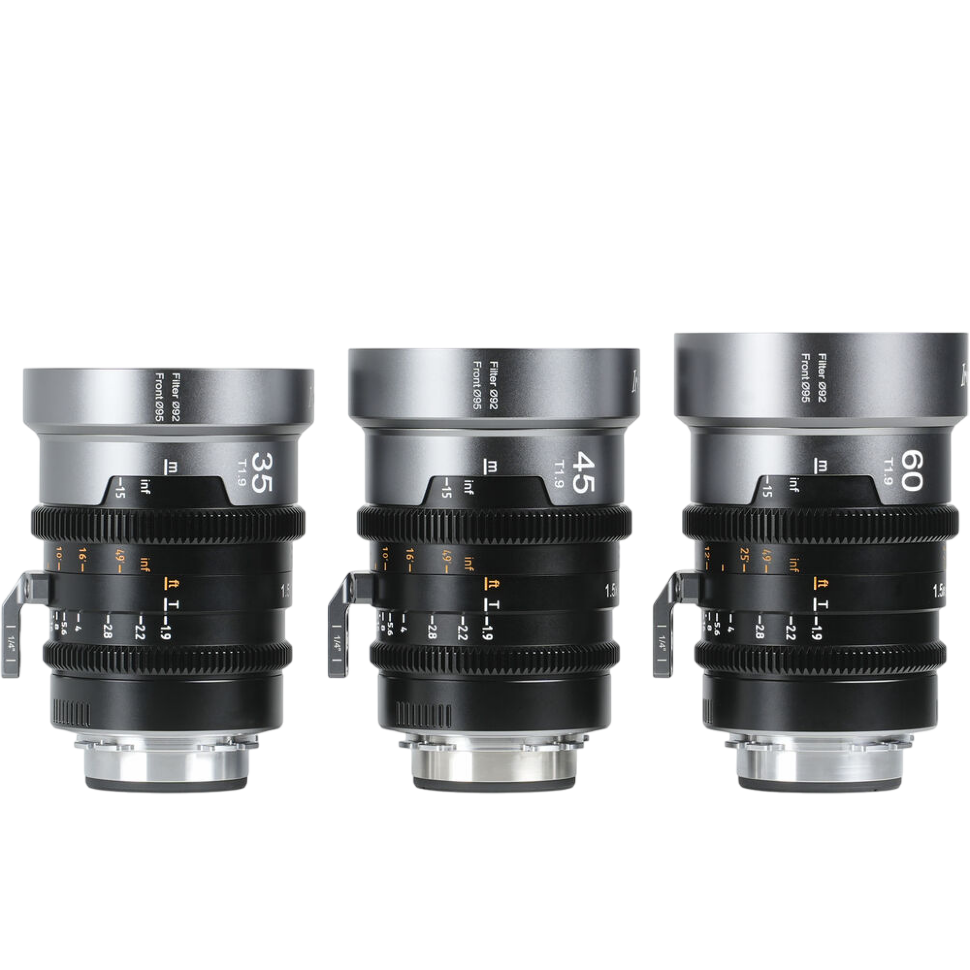 Комплект объективов Sirui IronStar 35/45/60mm T1.9 Anamorphic Cine 1.5X Neutral Flare EF/PL-mount 