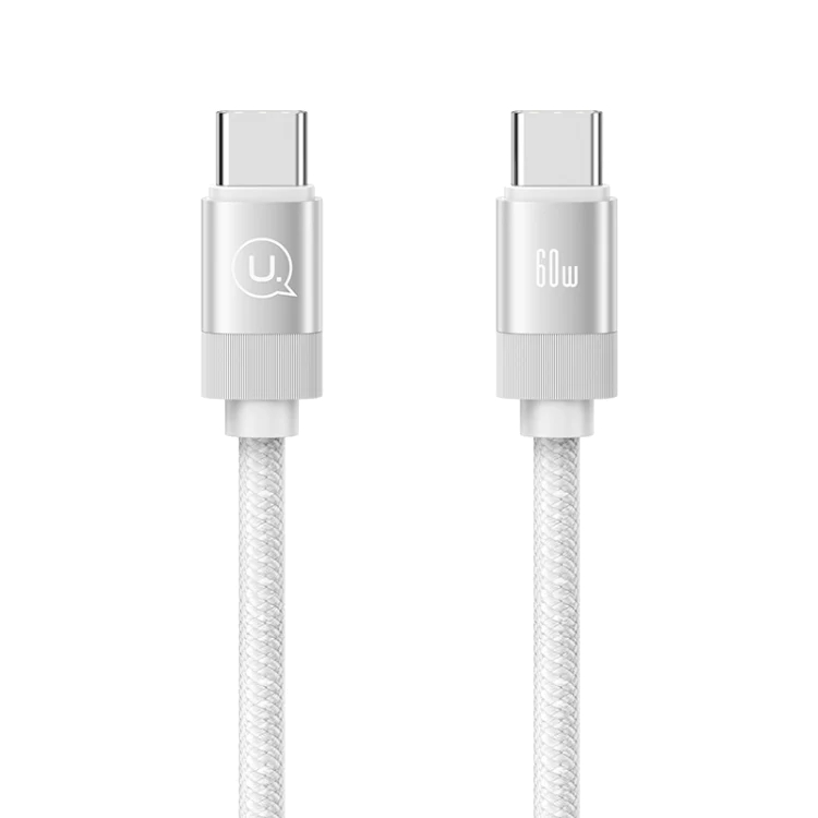 Кабель USAMS US-SJ704 Rui Magnetic 60W Type-C 1м Серебро