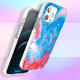 Чехол PQY Watercolour для iPhone 12 Pro Max Синий и Розовый - Изображение 166915