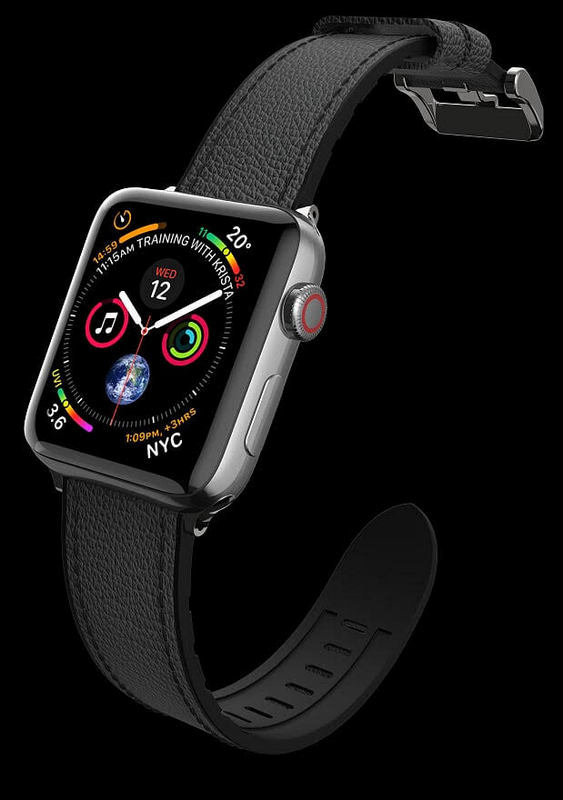 Ремешок X-Doria Hybrid Leather для Apple watch 42/44 мм Чёрный