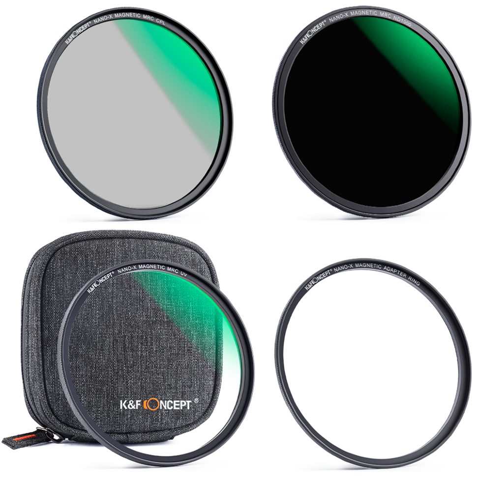Комплект светофильтров K&amp;F Concept  3 in 1 magnetic (MCUV+CPL+ND1000) 72мм 