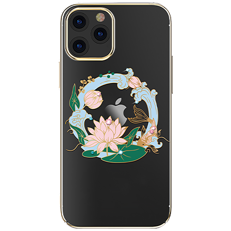 Чехол PQY Wreath для iPhone 12 Pro Max Лотос 