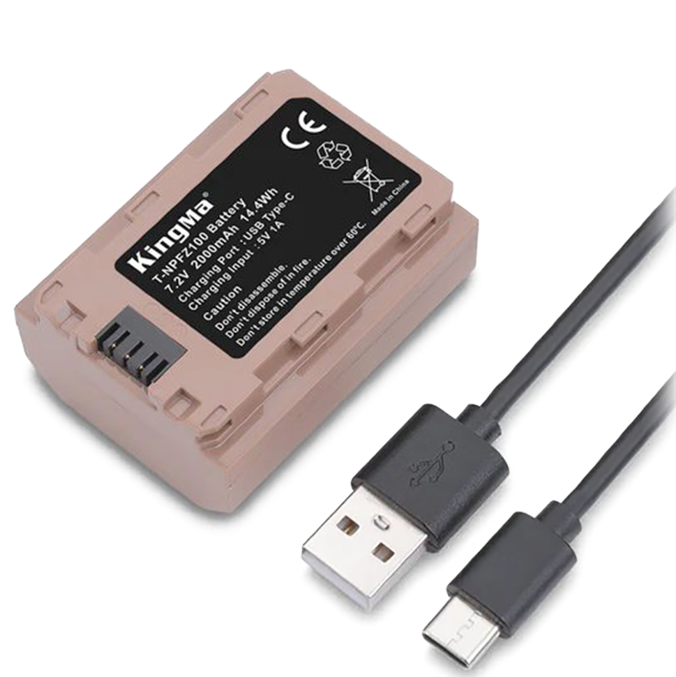 Аккумулятор Kingma NP-FZ100 Type-C 2000mAh preOrder=07.10.2026