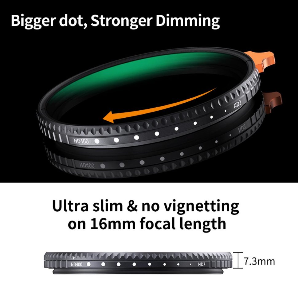 Светофильтр K&F Concept Nano-X ND2-400 52мм