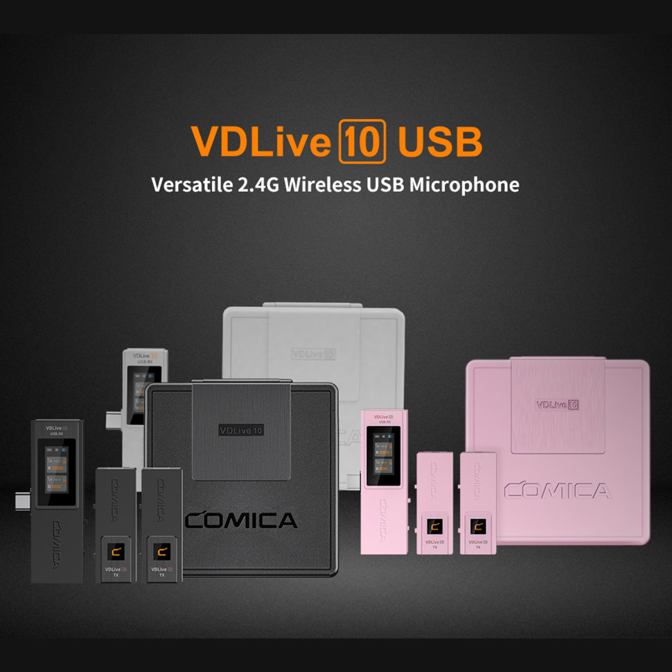 Радиосистема CoMica VDLive10 Type-C Чёрная