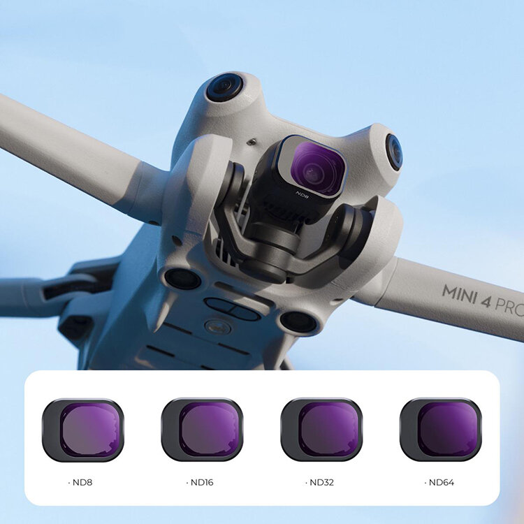 Комплект светофильтров K&F Concept Nano-X ND для DJI Mini 4 Pro (4шт)