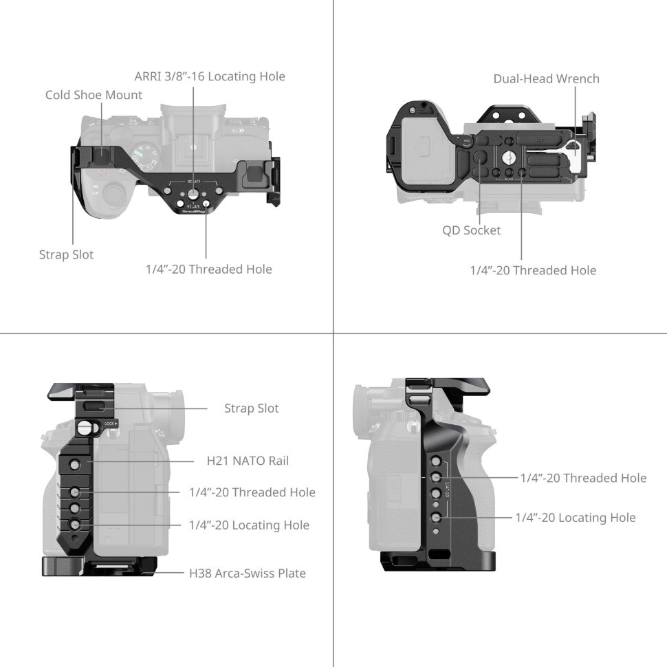 Клетка SmallRig 3667C для Sony a7R V/a7 IV/a7S III/a1/a7R IV