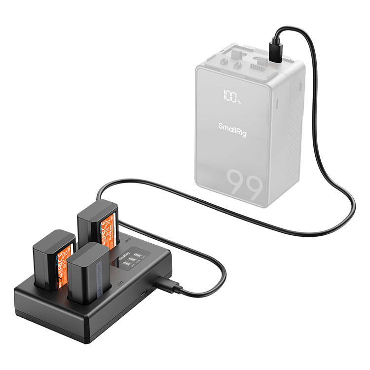3 аккумулятора NP-FW50 + зарядное устройство SmallRig 6019 Triple Charger Kit