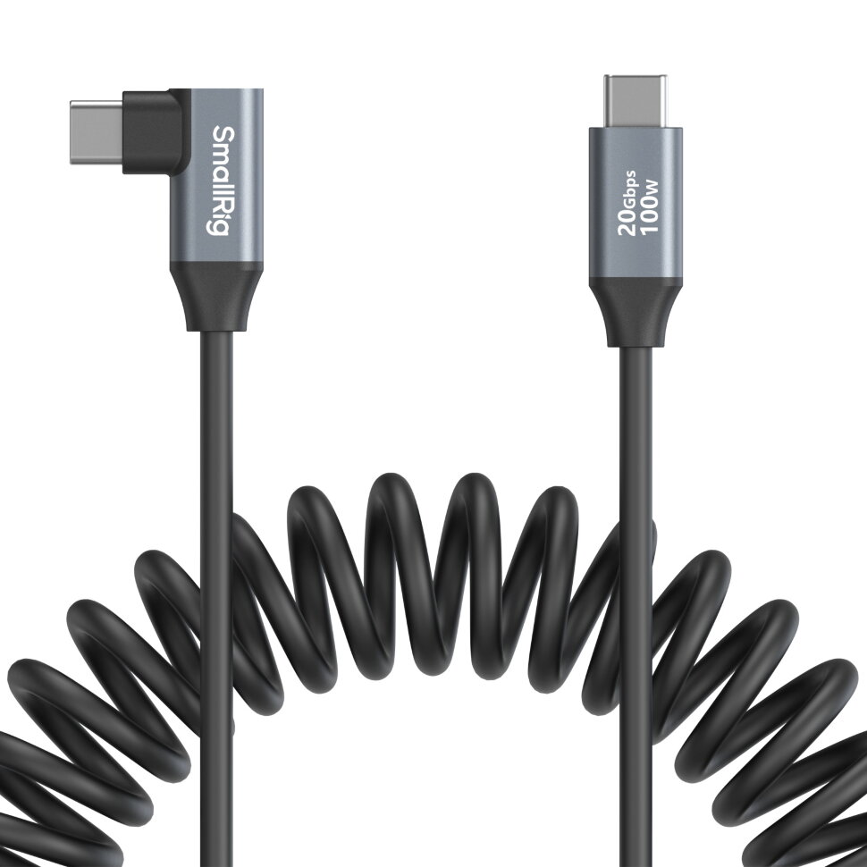 Кабель SmallRig 4792 Type-C Straight - Angled Coiled 100W