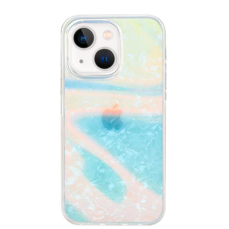 Чехол PQY Epoxy для iPhone 13 Белый 