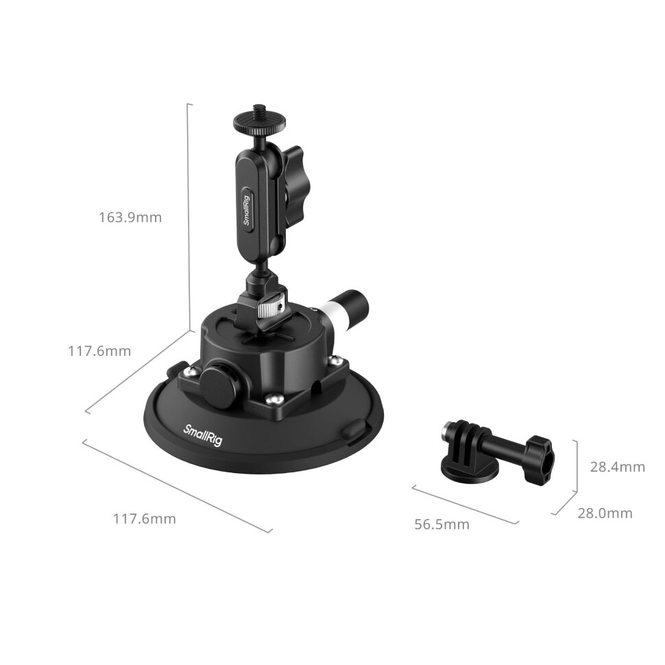 Вакуумная присоска с magic arm Smallrig 5856B Suction Cup Mount для экшн-камеры