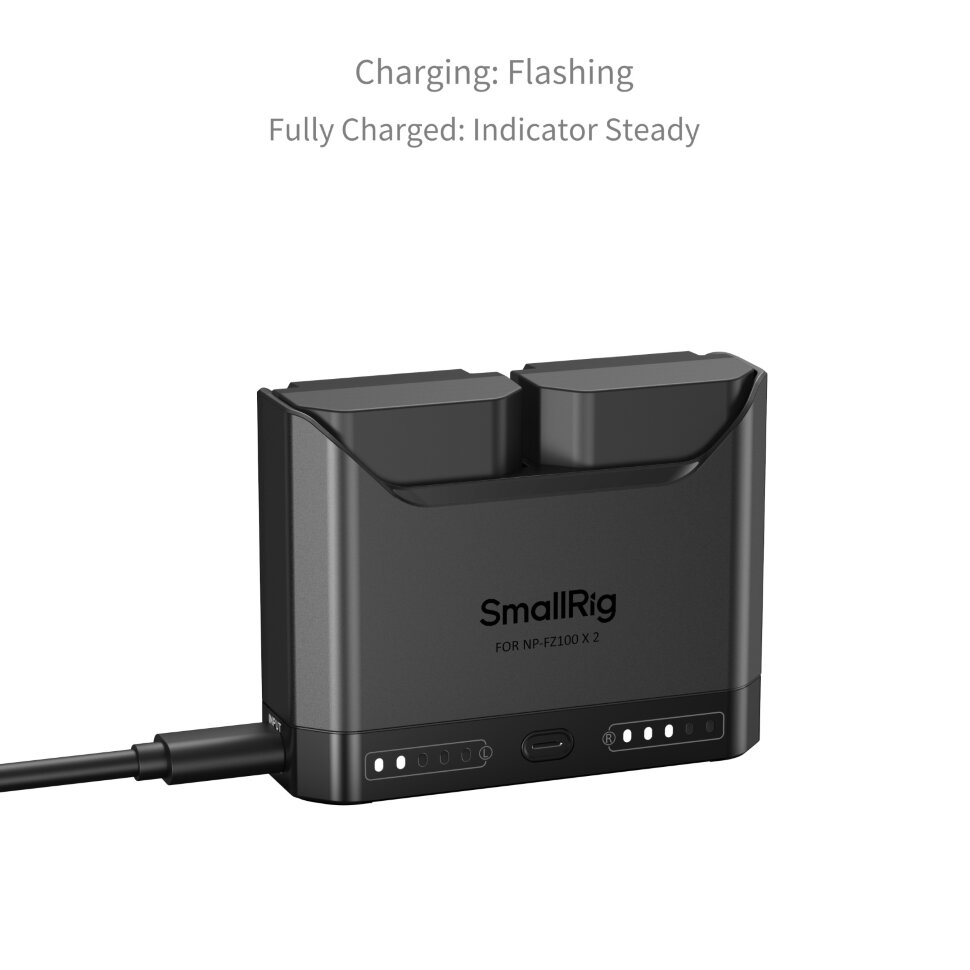 2 аккумулятора NP-FZ100 + зарядное устройство SmallRig 5483 Turbo Charging Kit