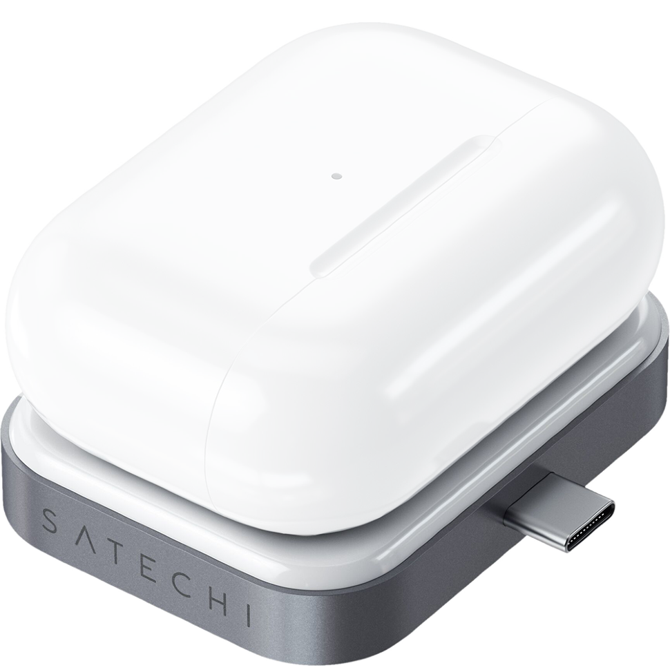 Беспроводная зарядка Satechi USB-C Wireless Charging Dock для AirPods Серый