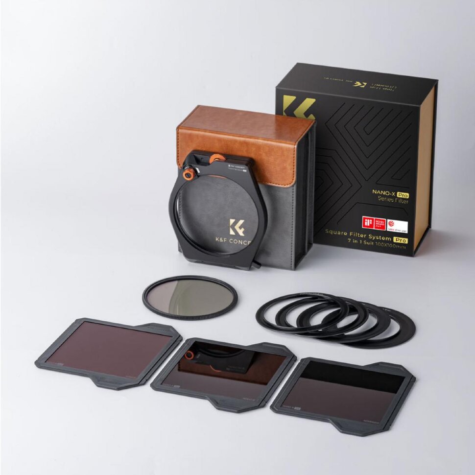 Система установки светофильтров K&F Concept Nano-X Pro Kit (CPL 95мм + Square ND8/64/1000)