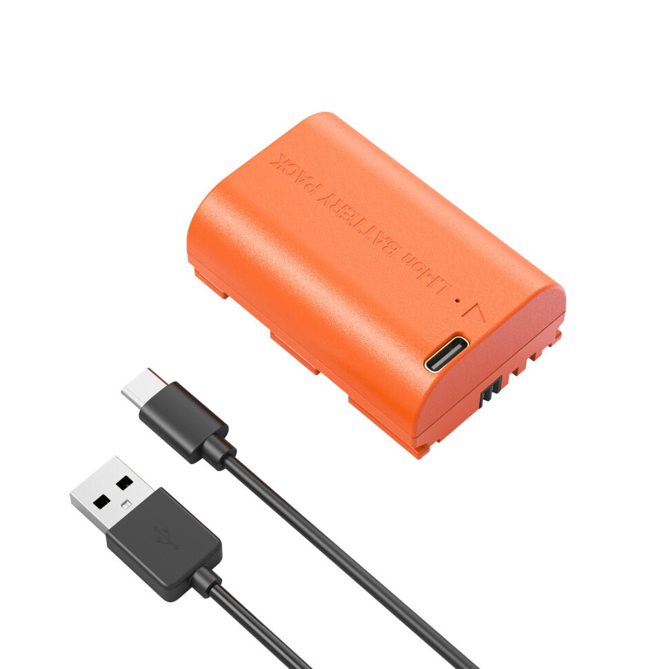 Аккумулятор SmallRig 4968 LP-E6NH Type-C Оранжевый