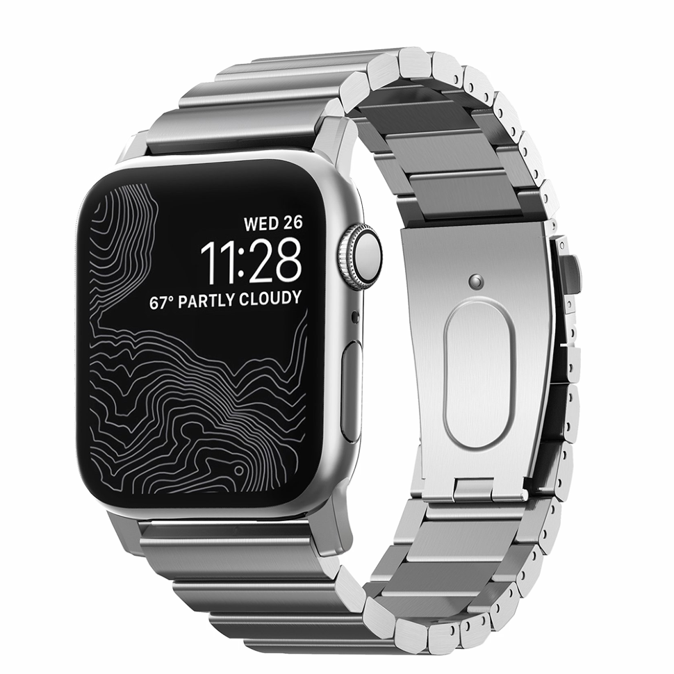 Ремешок Nomad Steel Band для Apple Watch 42/44мм Серебро 