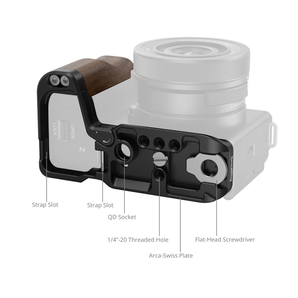 Площадка с рукояткой SmallRig 4864 для Sony ZV-E10 II Wooden
