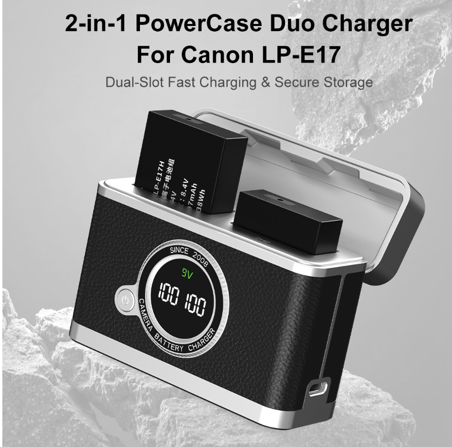 Зарядный кейс KingMa PowerCase Duo для LP-E12