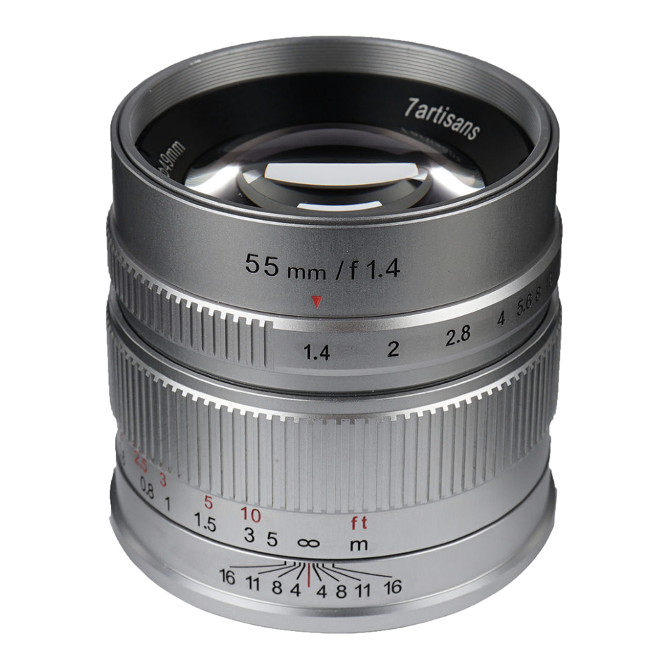 Объектив 7Artisans 55mm F1.4 Sony (E Mount) Серебро 