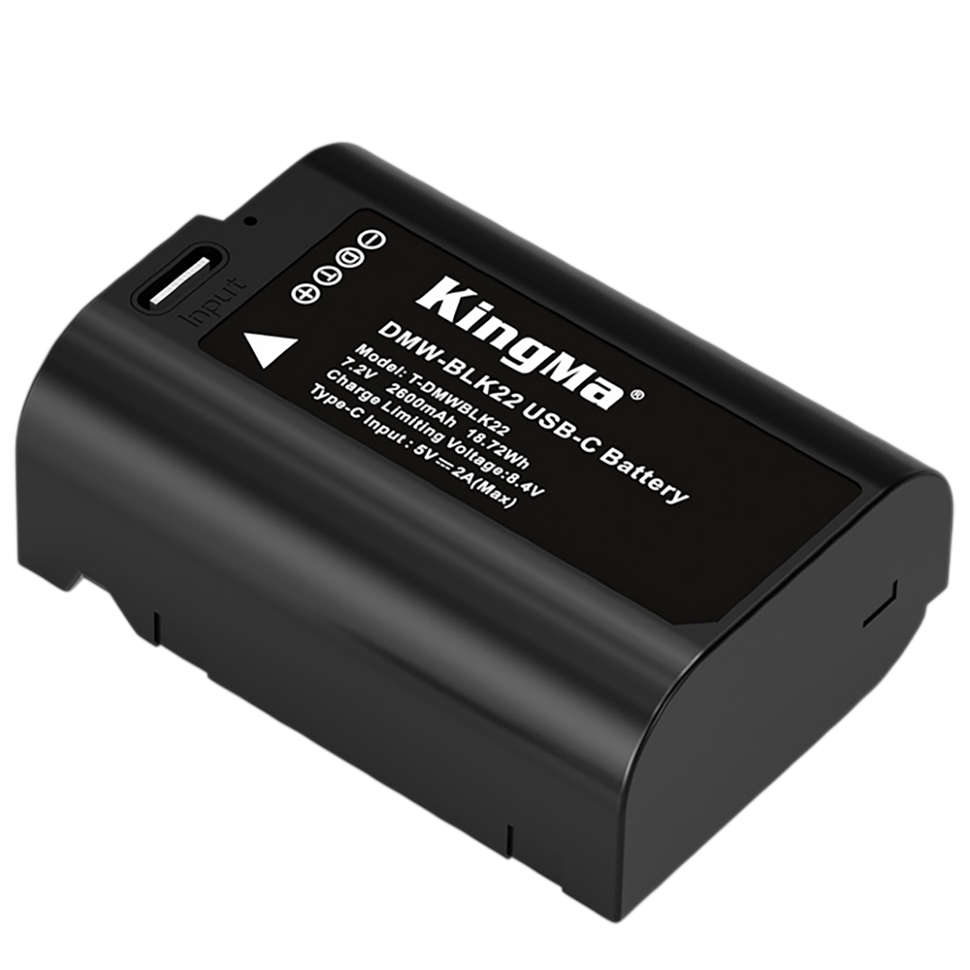 Аккумулятор KingMa DMW-BLK22 Type-C 2600mAh preOrder=07.10.2026