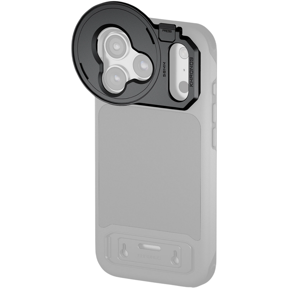 Адаптер светофильтра Tilta Khronos 58mm Filter Tray для iPhone 17 Pro Серый preOrder=24.11.2026